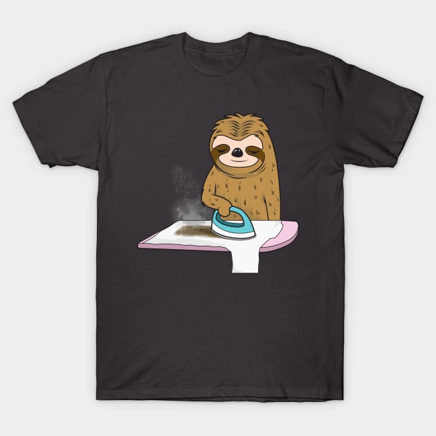 Funny Sloth Ironing His Shirt Too Slow T-Shirt by K3rst